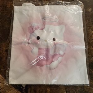 Hello Kitty Angel double sided canvas tote bag NEW